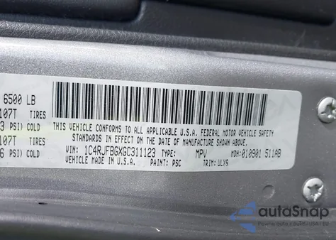 2016 Jeep Grand Cherokee Limited from USA, damaged, VIN 1C4RJFBGXGC311123